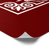 schattige keukenregels woordkunst poster (Hoek)