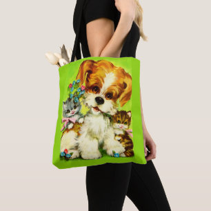 schattige keukens voor puppy en glimlachen tote bag