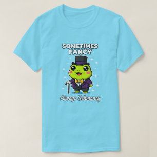Schattige Keurige Kikker Soms Fancy Altijd Schmanc T-shirt