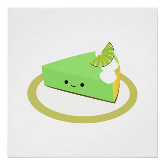 Schattige Key Lime Pie Poster (Voorkant)