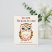 Schattige Kids Klas Valentine's Day Zoete Uil Feestdagenkaart (Staand voorkant)
