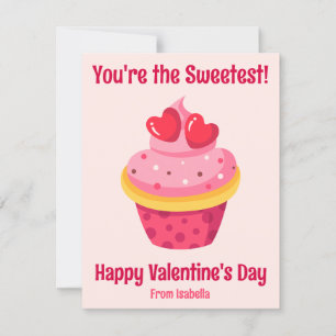Schattige Kids Klaslokaal Valentijnsdag Zoete Cupc Feestdagenkaart