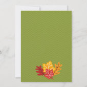 Schattige kieuwen op een pompoenuitnodiging voor B Kaart (Achterkant)