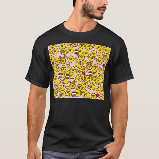 Schattige Kiiroitori-patroon T-shirt (Voorkant)