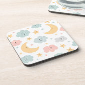 Schattige Kijken in de Sky Pattern Bier Onderzetter (Linkerzijde)