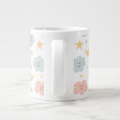 Schattige Kijken in de Sky Pattern Grote Koffiekop (Achterkant)