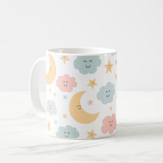 Schattige Kijken in de Sky Pattern Koffiemok (Voorkant links)