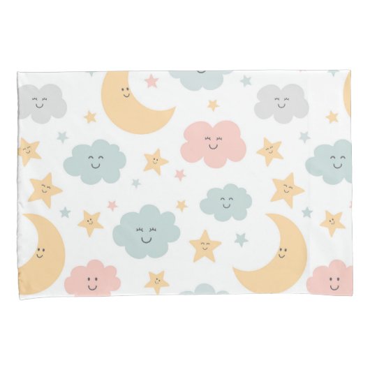 Schattige Kijken in de Sky Pattern Kussensloop (Voorkant-Rechts)