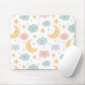 Schattige Kijken in de Sky Pattern Muismat (Met muis)