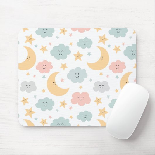 Schattige Kijken in de Sky Pattern Muismat (Met muis)