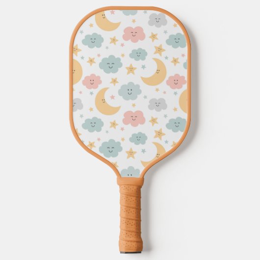Schattige Kijken in de Sky Pattern Pickleball Paddle (Voorkant)
