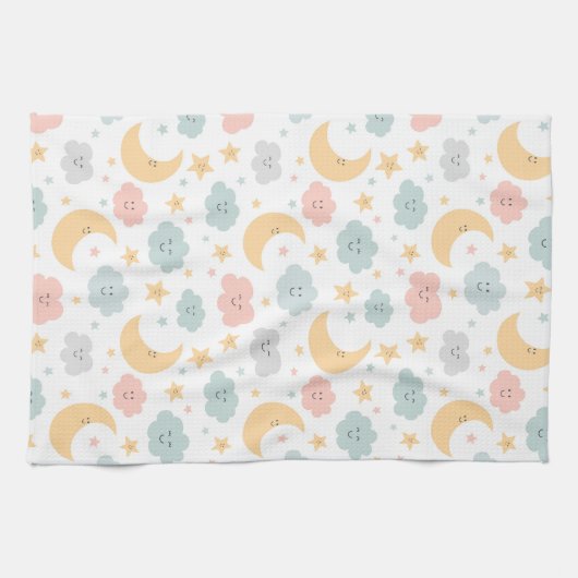 Schattige Kijken in de Sky Pattern Theedoek (Horizontaal)