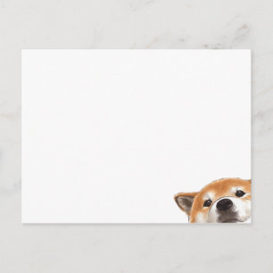 Schattige Kijkende Hond Briefkaart