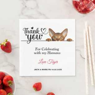 Schattige Kijkende Kat Papieren Servetten