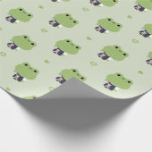 Schattige Kikker Barista Cadeaupapier (Hoek)