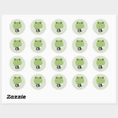 Schattige Kikker Barista Ronde Sticker (Vel)
