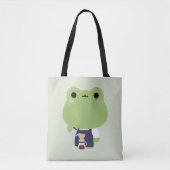 Schattige Kikker Barista Tote Bag (Voorkant)
