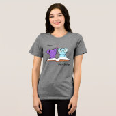Schattige kikker boekenvrienden Tri-Blend shirt (Voorkant volledig)