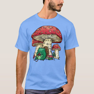 Schattige Kikker Breien Paddenstoelen Farmcore Cou T-shirt
