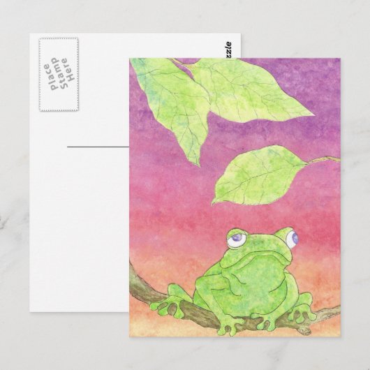 schattige kikker briefkaart (Voorkant / Achterkant)