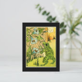 Schattige  kikker briefkaart (Staand voorkant)