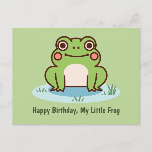 Schattige Kikker Briefkaart (Voorkant)