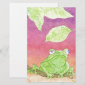 schattige kikker briefpapier (Voorkant / Achterkant)