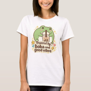 Schattige KIKKER die bubble tea drinkt, boba thee T-shirt