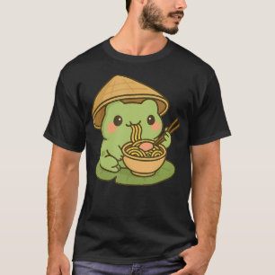 Schattige kikker die Ramen Anime Japanse cadeaus m T-shirt