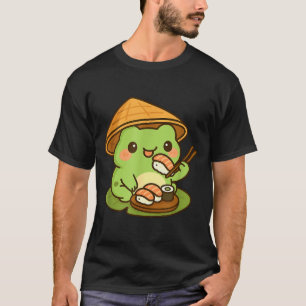 Schattige kikker die sushi anime Japanse cadeaus m T-shirt