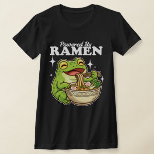 Schattige kikker eet Ramen – Ramen Be Happy Kawaii T-shirt