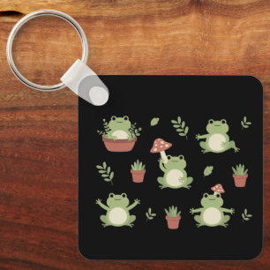 Schattige kikker Fun cadeau voor dierenvrienden Vo Sleutelhanger