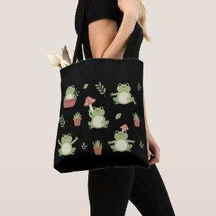 Schattige kikker Fun dier liefhebber cadeau voor k Tote Bag
