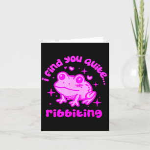 Schattige kikker grap ribbiting kikker liefhebbers kaart