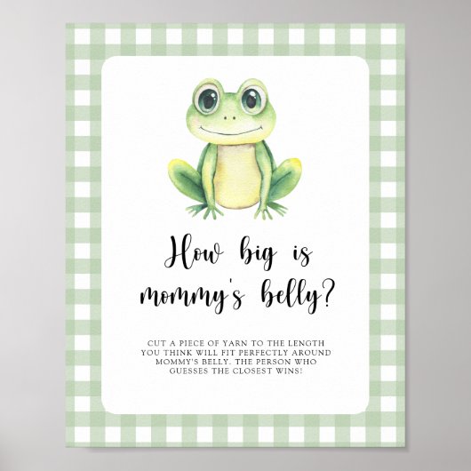 Schattige kikker - hoe groot is mama's buik spel poster (Voorkant)