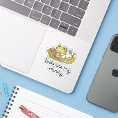 Schattige kikker leest - Boeken zijn mijn therapie Sticker (Laptop met iPhone)