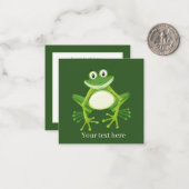 schattige kikker-liefhebbers geven gevoel Opmerkin Notitiekaartje (Voorkant / Achterkant in situ)