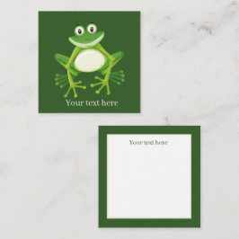 schattige kikker-liefhebbers geven gevoel Opmerkin Notitiekaartje