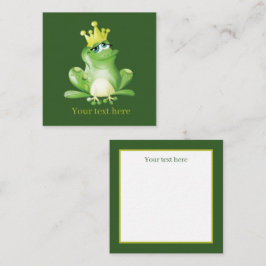 schattige kikker-liefhebbers geven gevoel Opmerkin Notitiekaartje
