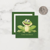 schattige kikker-liefhebbers geven gevoel Opmerkin Notitiekaartje (Voorkant / Achterkant in situ)