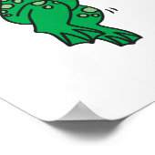 schattige kikker met basketbal poster (Hoek)