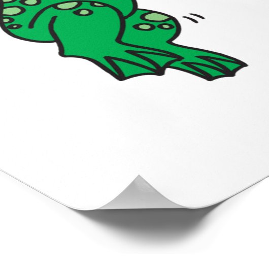 schattige kikker met basketbal poster (Hoek)