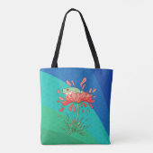 Schattige kikker met bloemblaadjes tote bag (Achterkant)