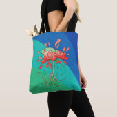 Schattige kikker met bloemblaadjes tote bag (Dichtbij)