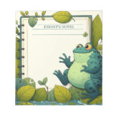 Schattige kikker notitieblok (Voorkant)