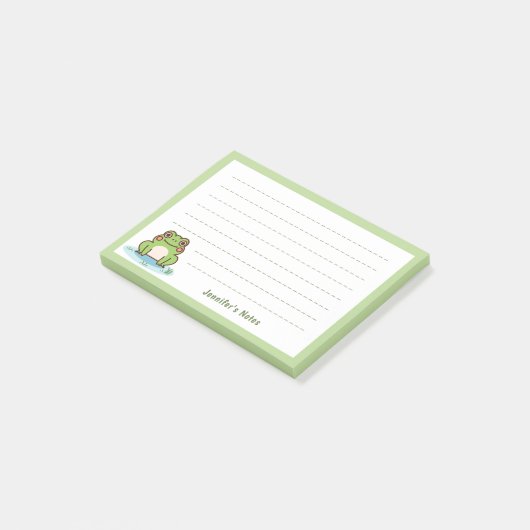 Schattige kikker post-it® notes (Schuin)