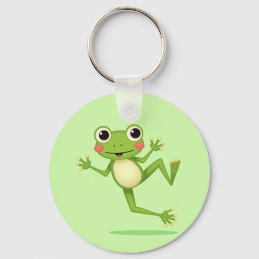 schattige kikker sleutelhanger (Achterkant)