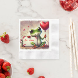 Schattige Kikker Valentijn Servet