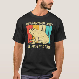 Schattige kikker voor mannen jongens pad vanger hu t-shirt