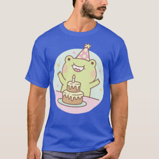 Schattige kikkerfeestje en taart t-shirt